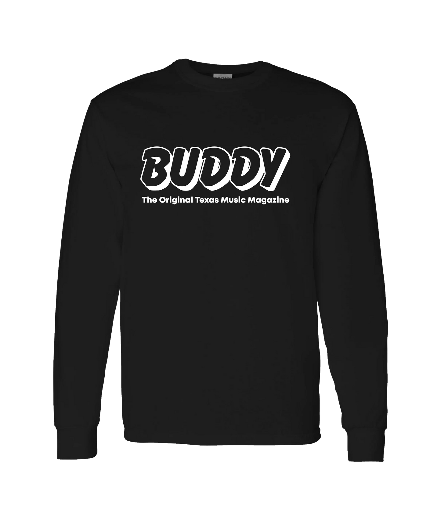 Buddy Magazine - 80s Logo - Black Long Sleeve T