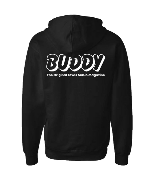 Buddy Magazine - 80s Logo - Black Zip Up Hoodie