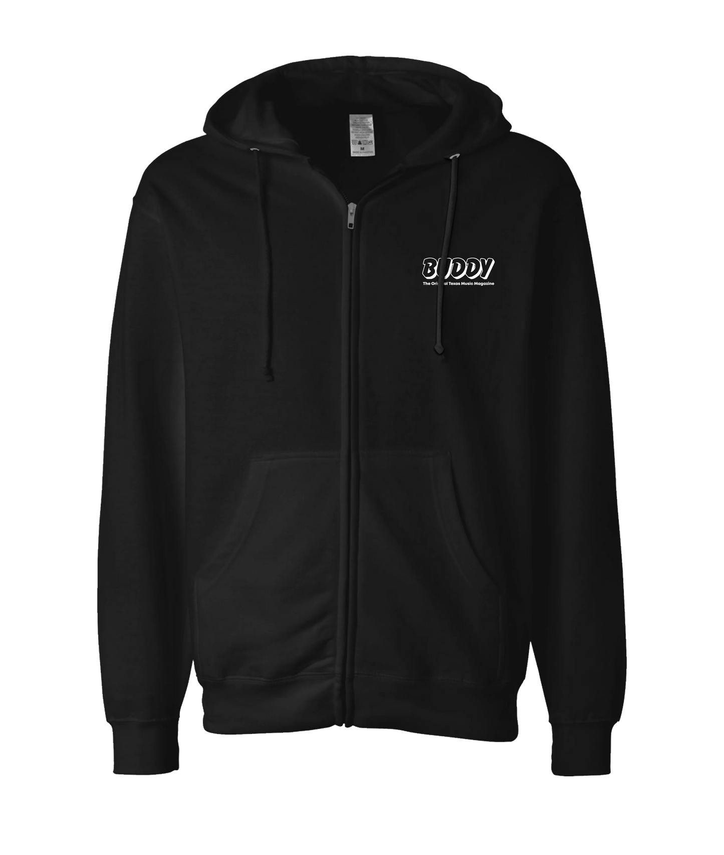 Buddy Magazine - 80s Logo - Black Zip Up Hoodie
