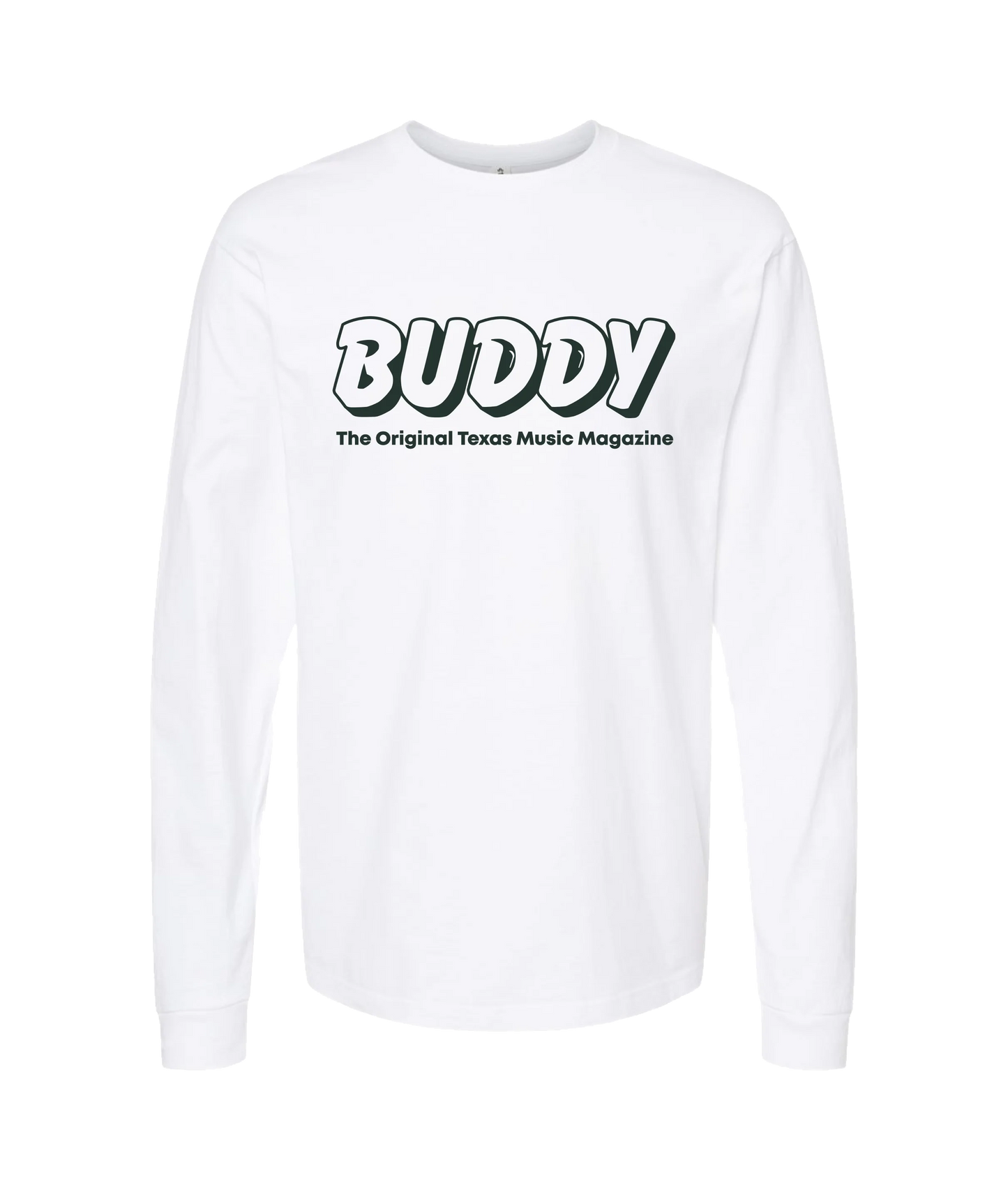 Buddy Magazine - 80s Logo - White Long Sleeve T