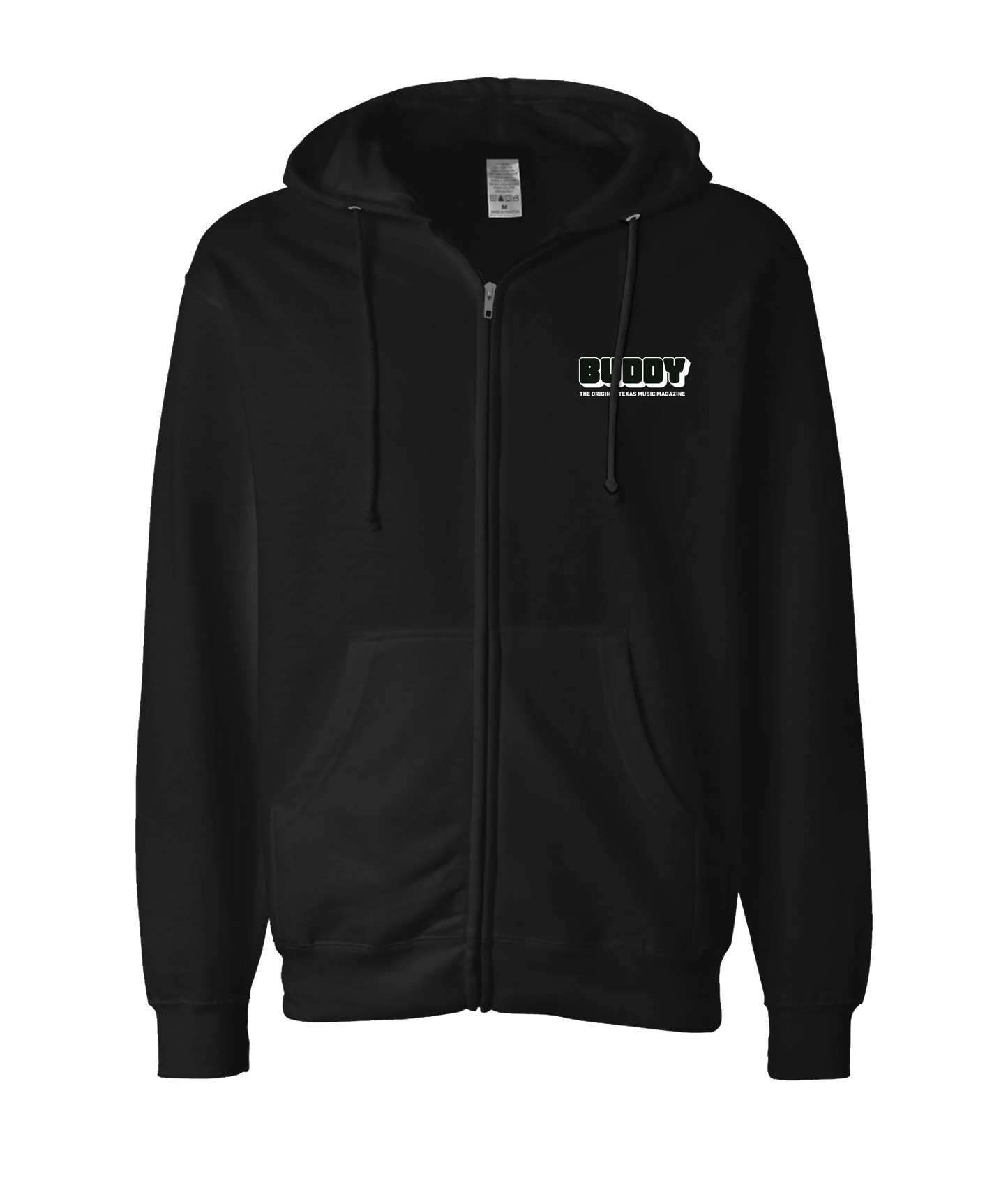 Buddy Magazine - 73 Logo - Black Zip Up Hoodie