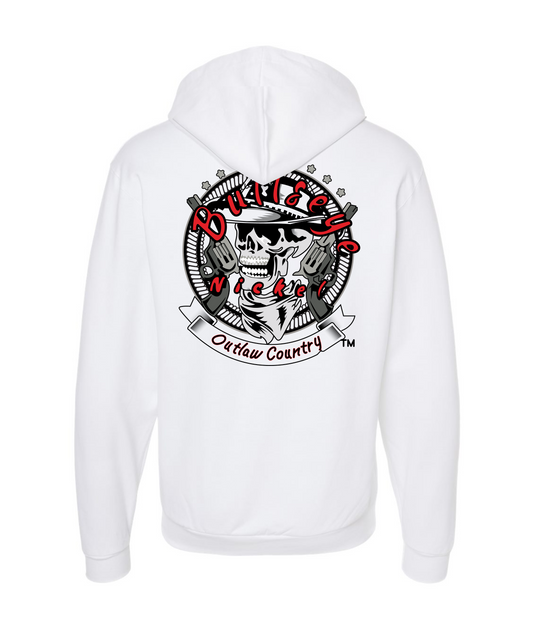 Bullseye Nickel Band - Outlaw Country - White Zip Hoodie