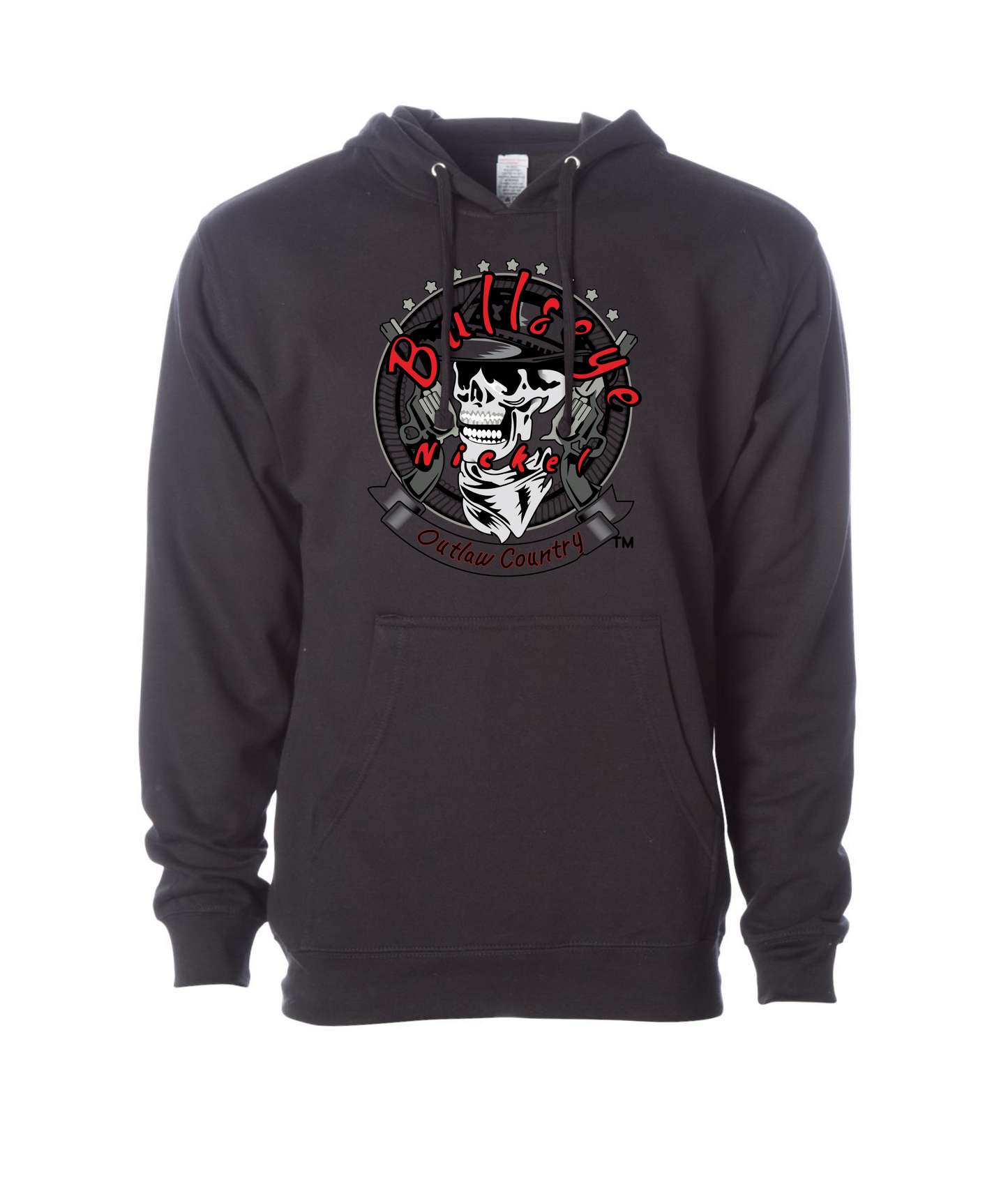 Bullseye Nickel Band - Outlaw Country - Black Hoodie