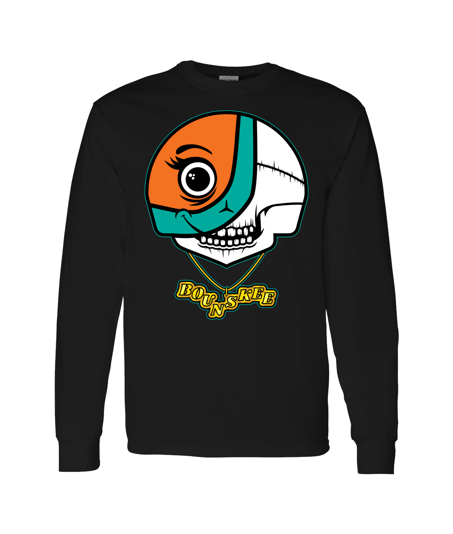 Bounskee - SKULLFACE - Black Long Sleeve T