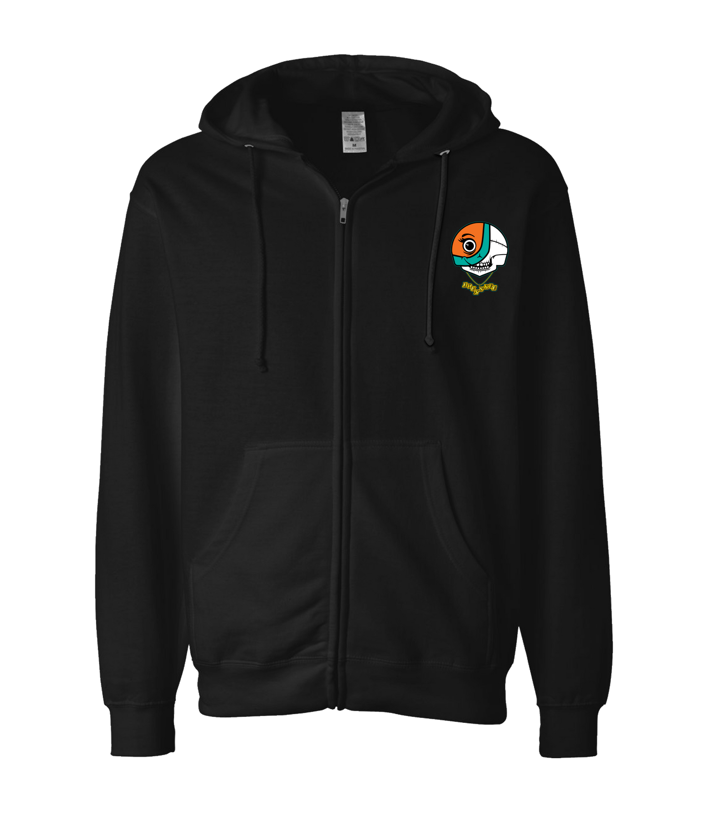 Bounskee - SKULLFACE - Black Zip Up Hoodie