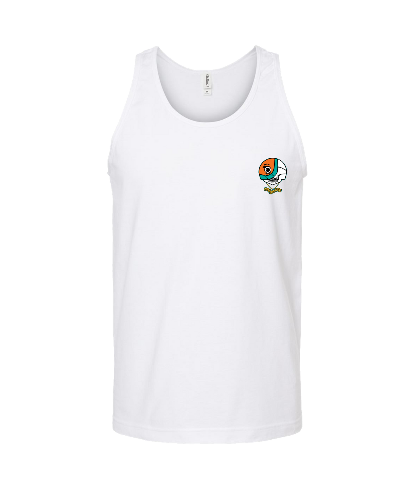 V-BOUNSKTOP - SKULL LOGO - White Tank Top
