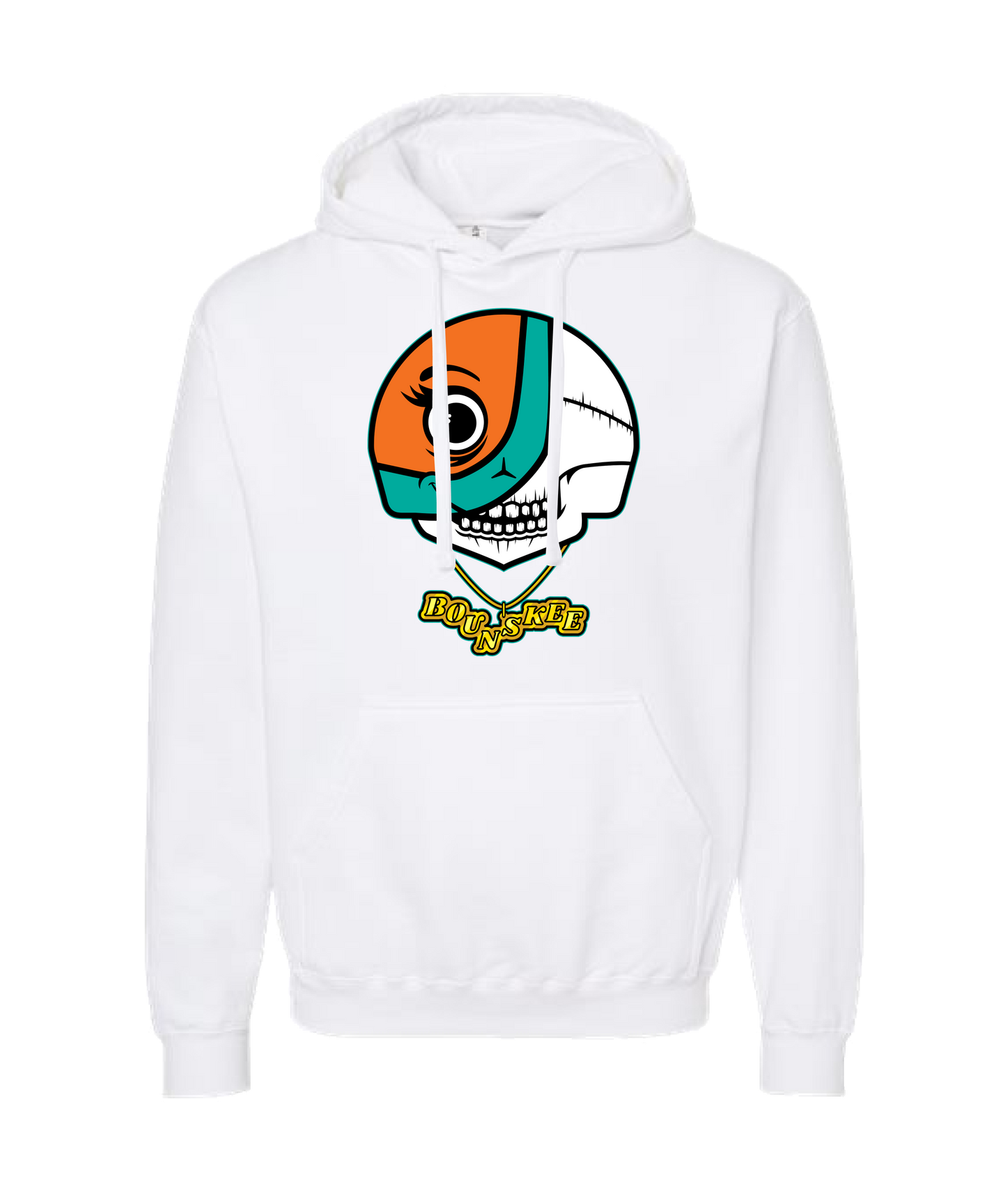 Bounskee - SKULLFACE - White Hoodie