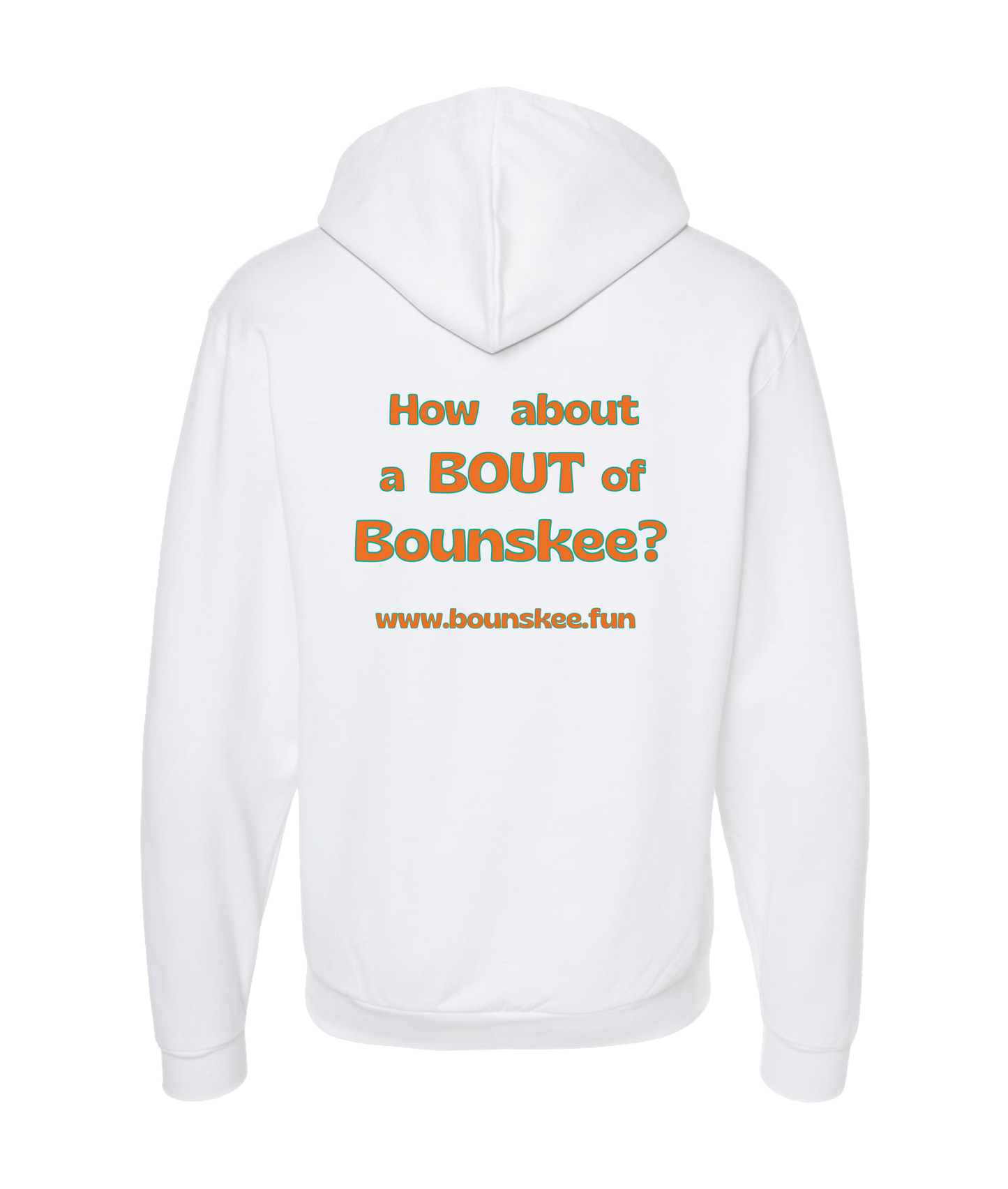Bounskee - How About A Bout - White Zip Up Hoodie
