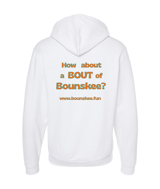 Bounskee - How About A Bout - White Zip Up Hoodie