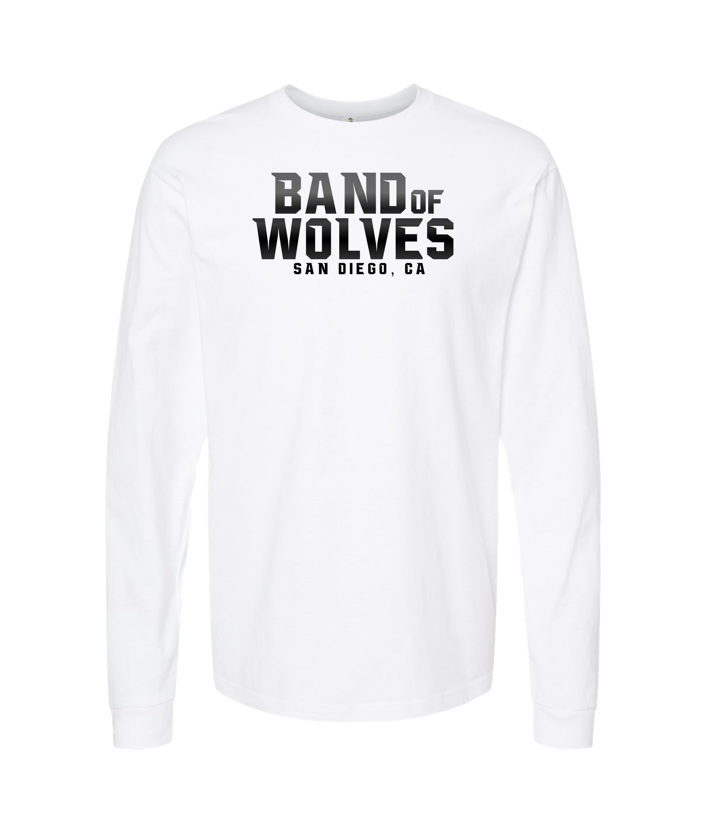 Band of Wolves - Howlin' At The Moon - White Long Sleeve T