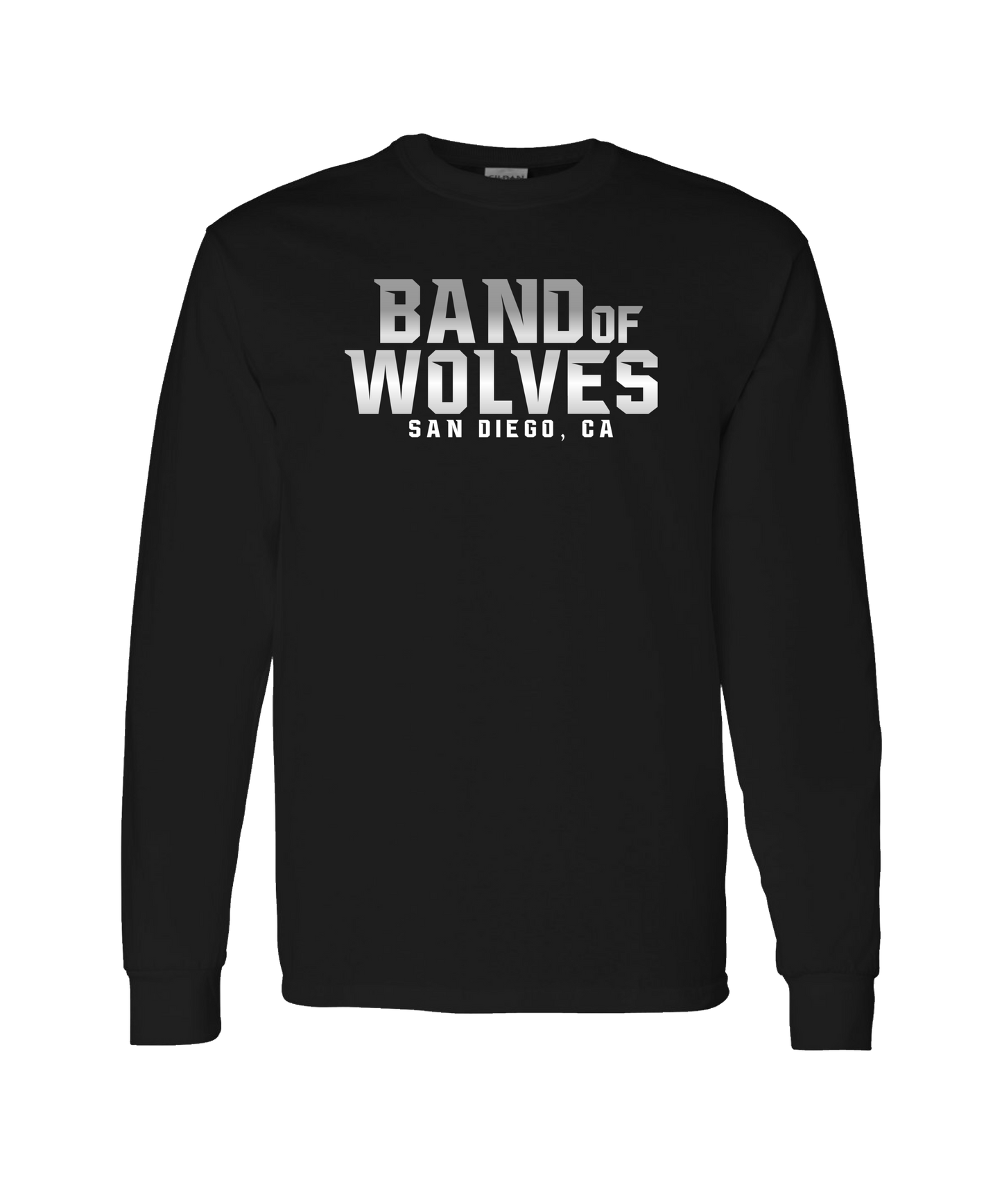Band of Wolves - Howlin' At The Moon - Black Long Sleeve T
