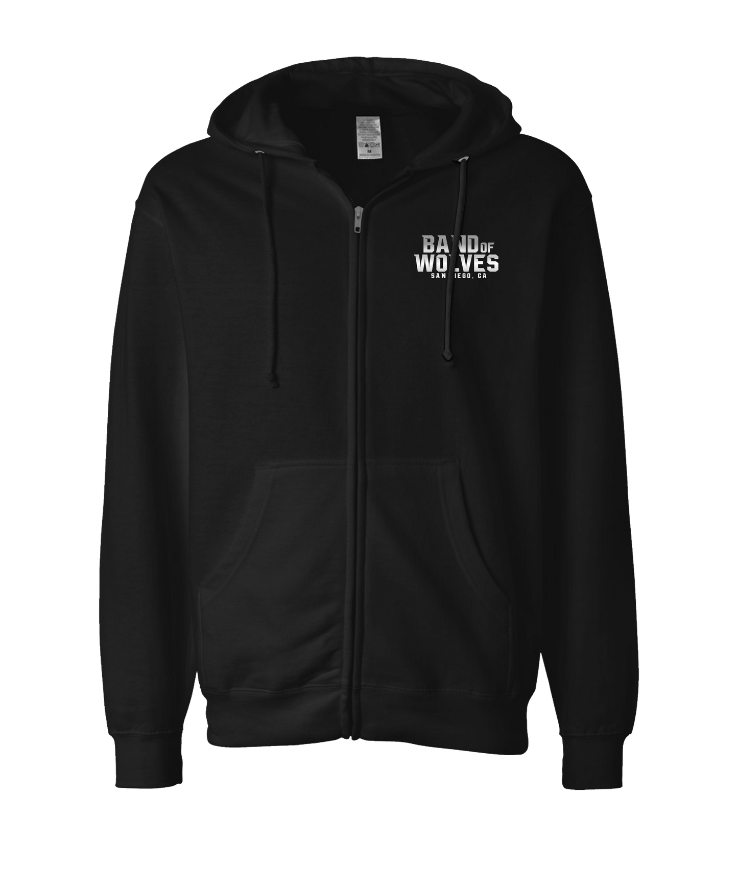 Band of Wolves - Howlin' At The Moon - Black Zip Up Hoodie