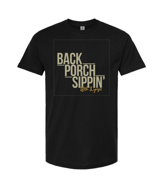 Back Porch Sippin' Podcast - Logo - Black T-Shirt