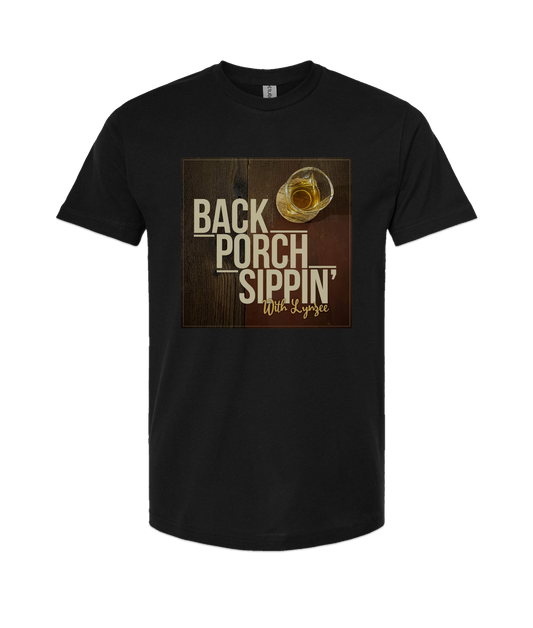 Back Porch Sippin' Podcast - Logo w/Image - Black T Shirt