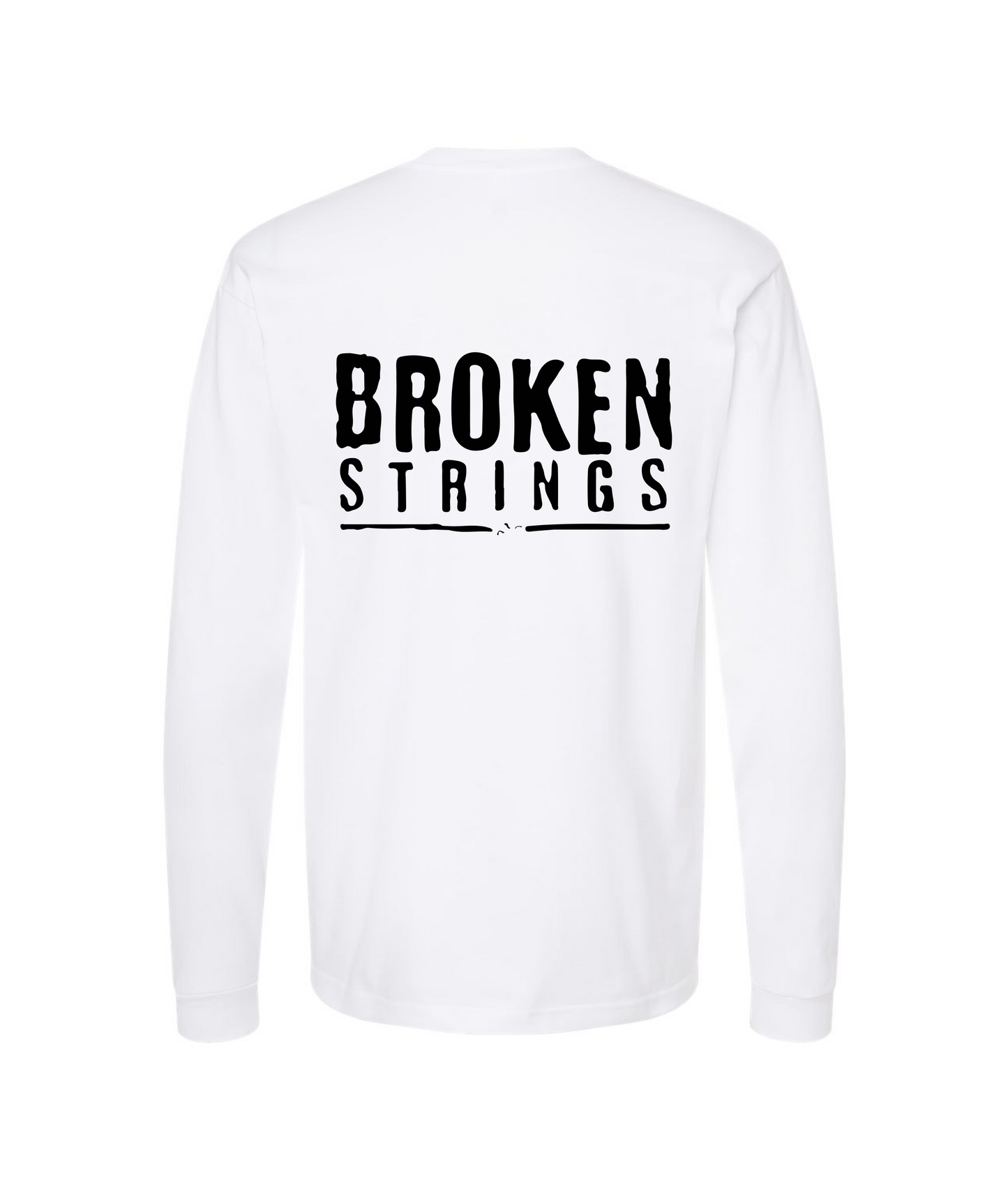 V-BRSTOP - BROKEN STRINGS - White Long Sleeve T