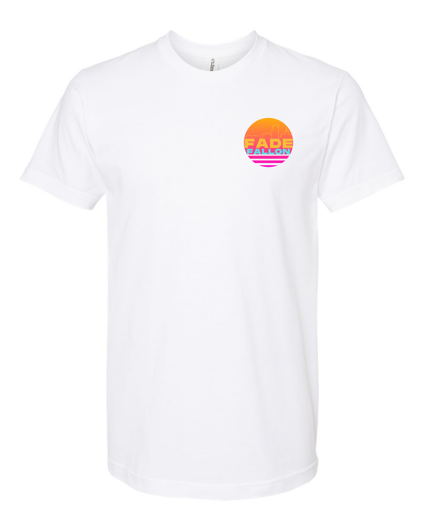 Bad Signal - Fade Fallon Small Logo (White) DTG