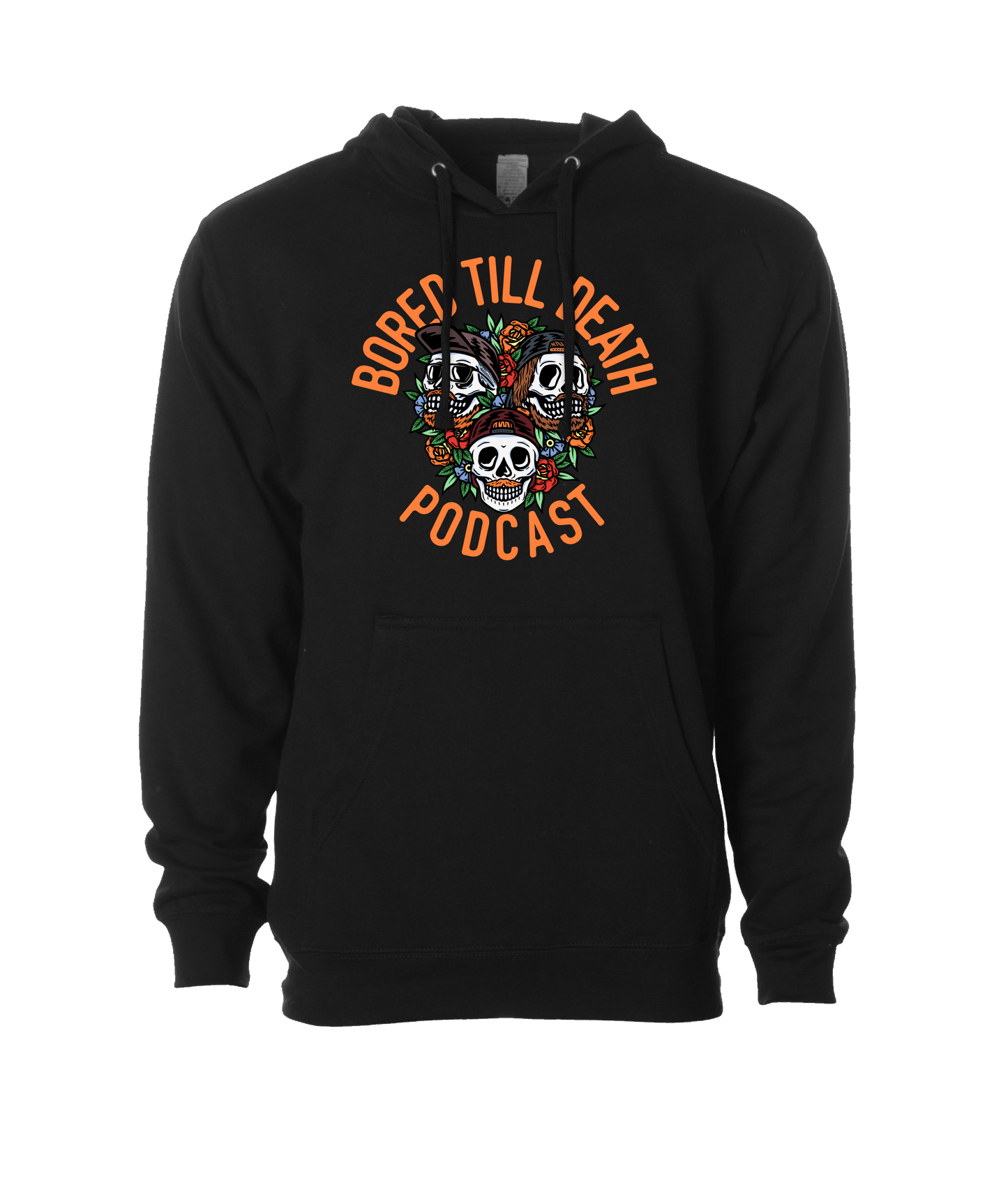 Bored Till Death Podcast - Skull Logo - Black Hoodie