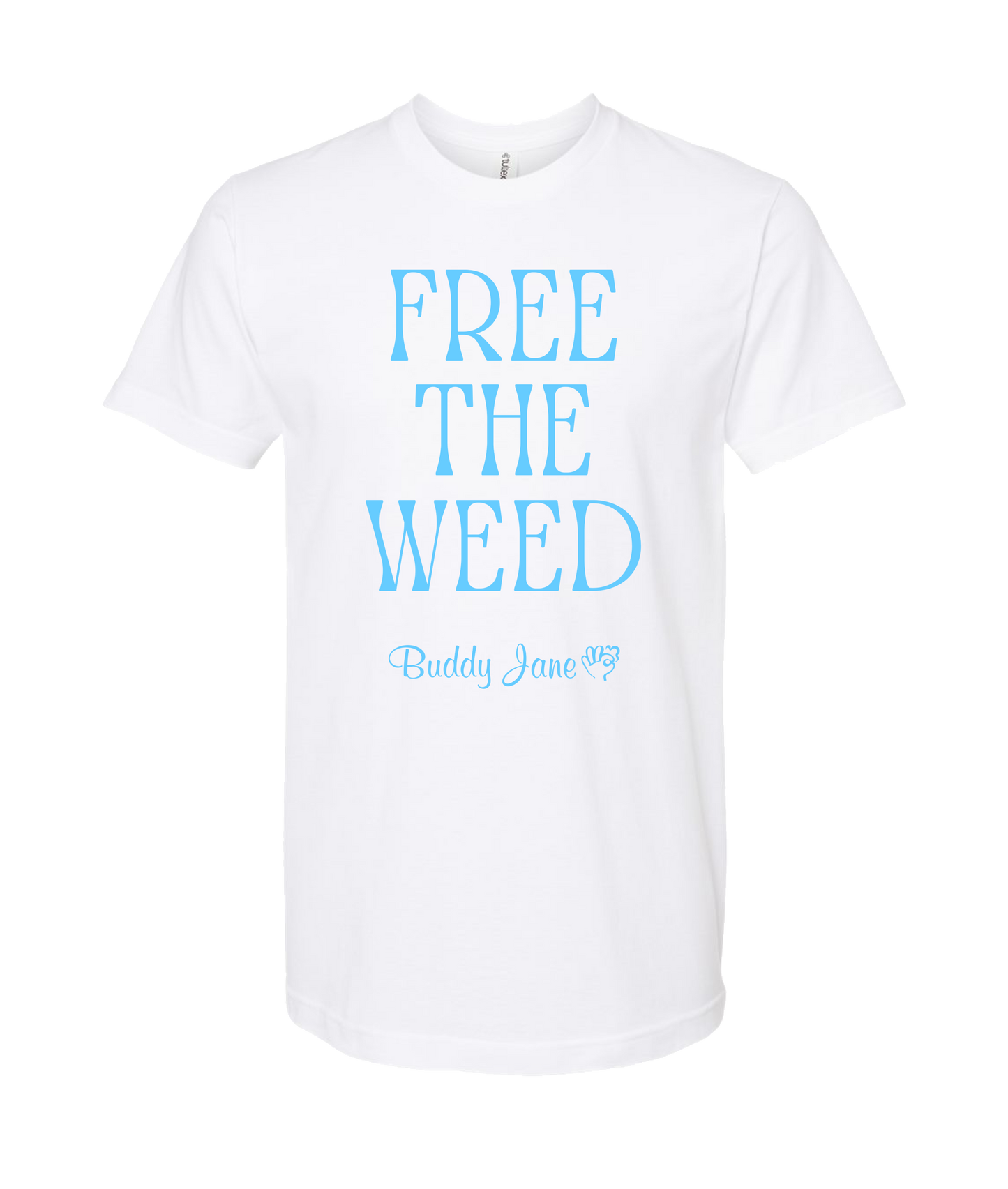 V-BUDTOP - FREE THE WEED - White T Shirt