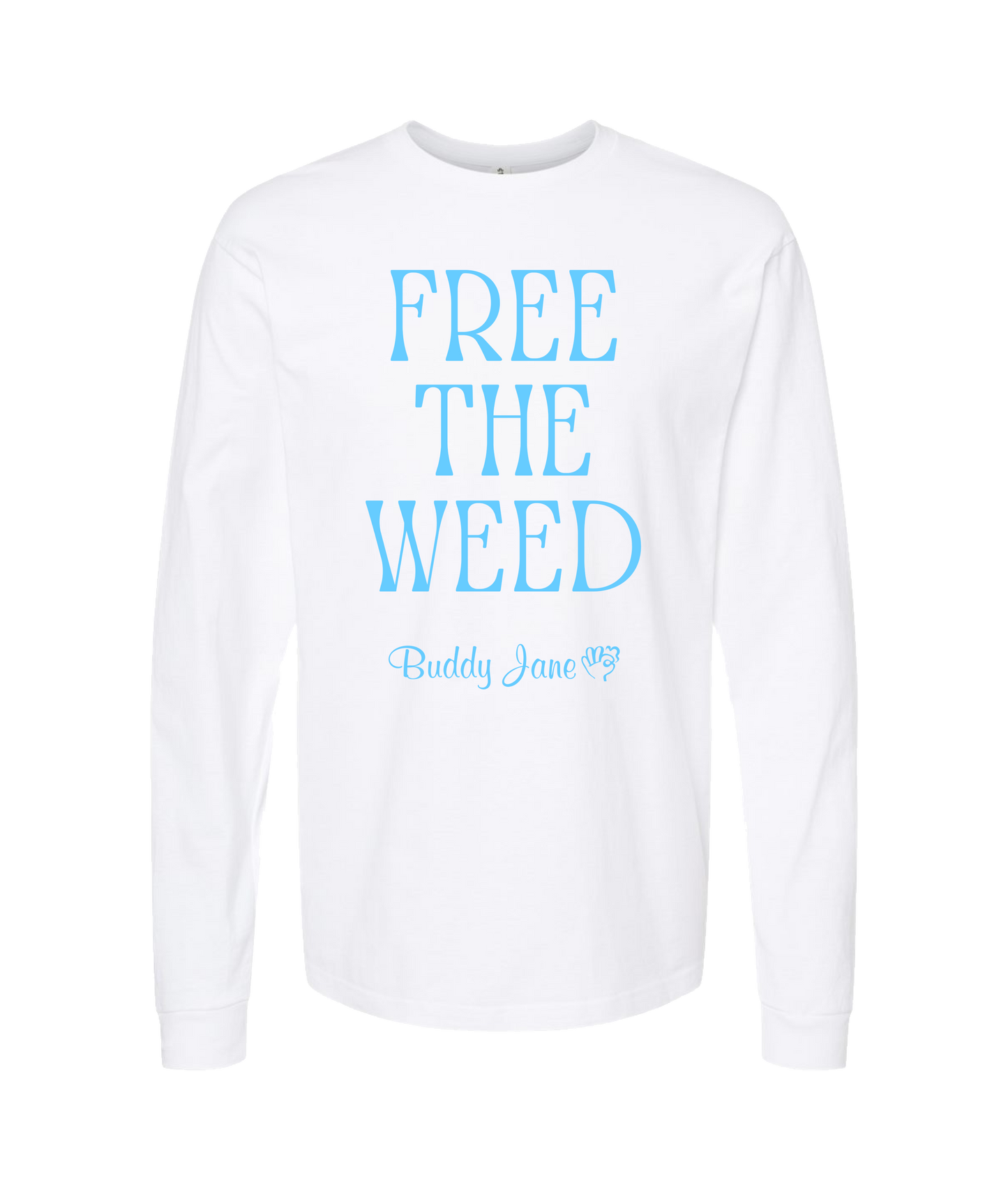 V-BUDTOP - FREE THE WEED - White Long Sleeve T