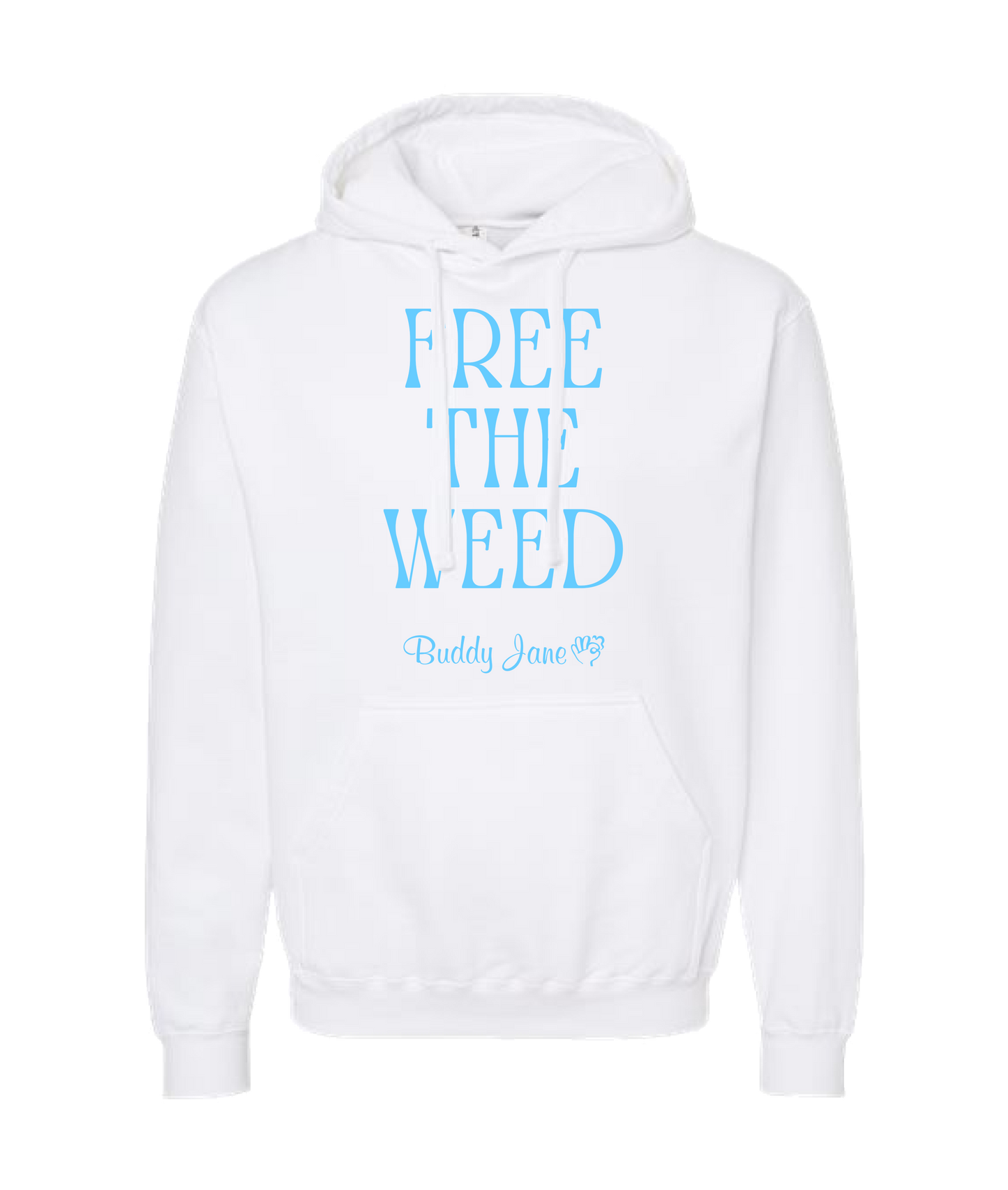 V-BUDTOP - FREE THE WEED - White Hoodie