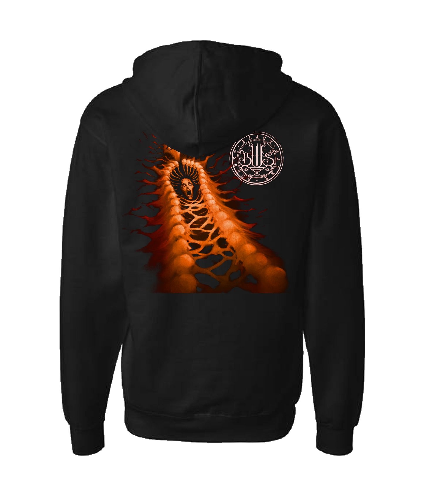Black Water Sunset - 1 - Black Zip Up Hoodie