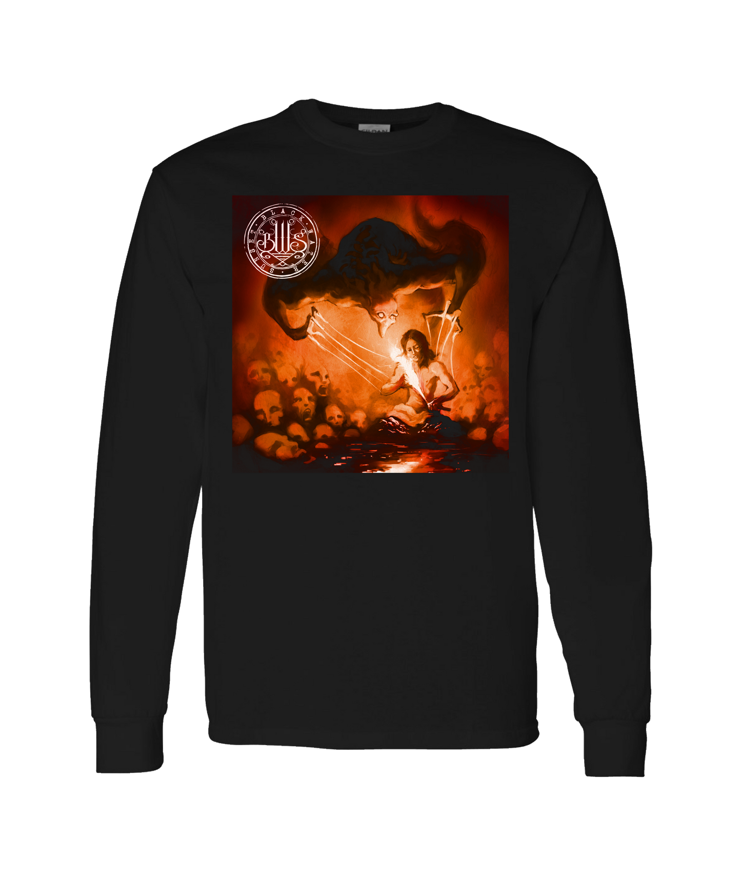 Black Water Sunset - 2 - Black Long Sleeve T