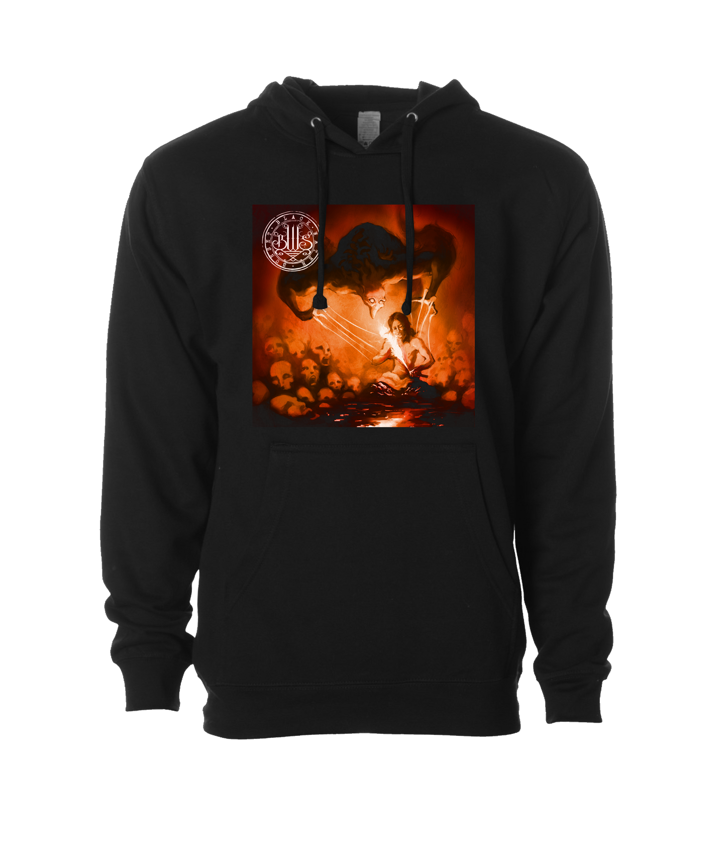 Black Water Sunset - 2 - Black Hoodie