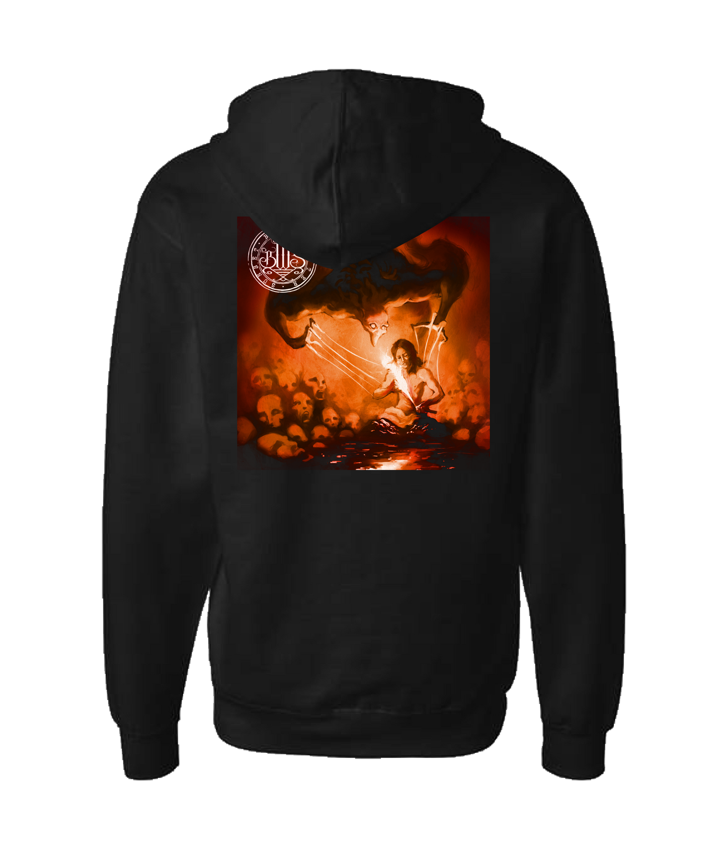 Black Water Sunset - 2 - Black Zip Up Hoodie