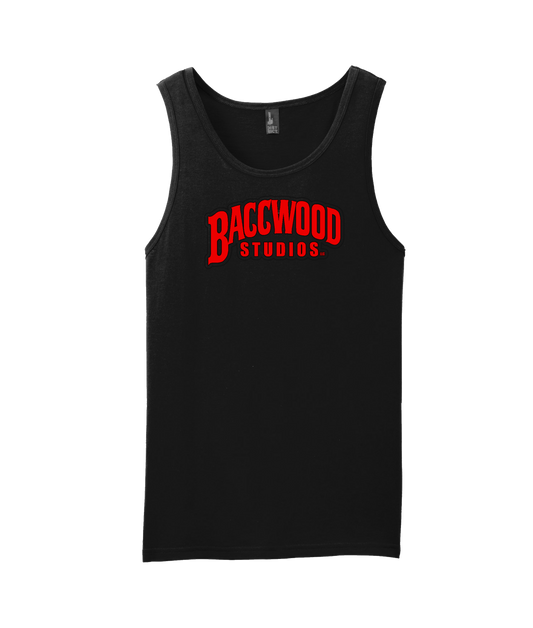 Baccwood Studios - Red Logo - Black Tank Top