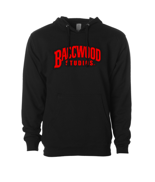 Baccwood Studios - Red Logo - Black Hoodie