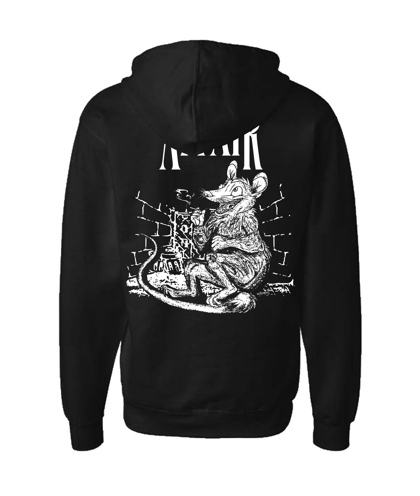 Caged Affair - Rat - Black Zip Up Hoodie