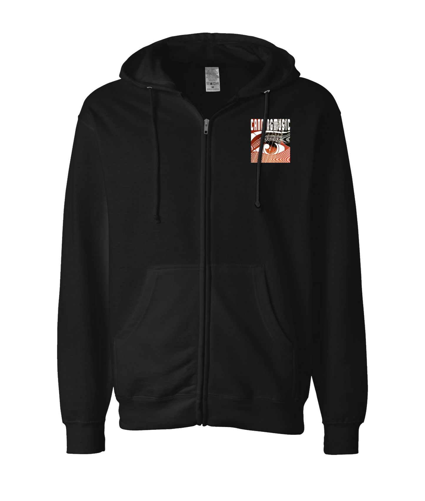 CanningMusic - DESIGN 4 - Black Zip Up Hoodie