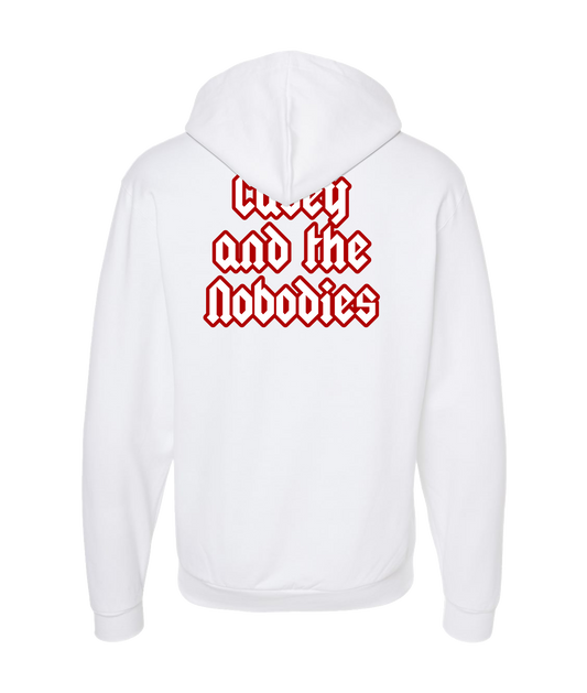 Casey and the Nobodies
- Logo - White Zip Up Hoodie