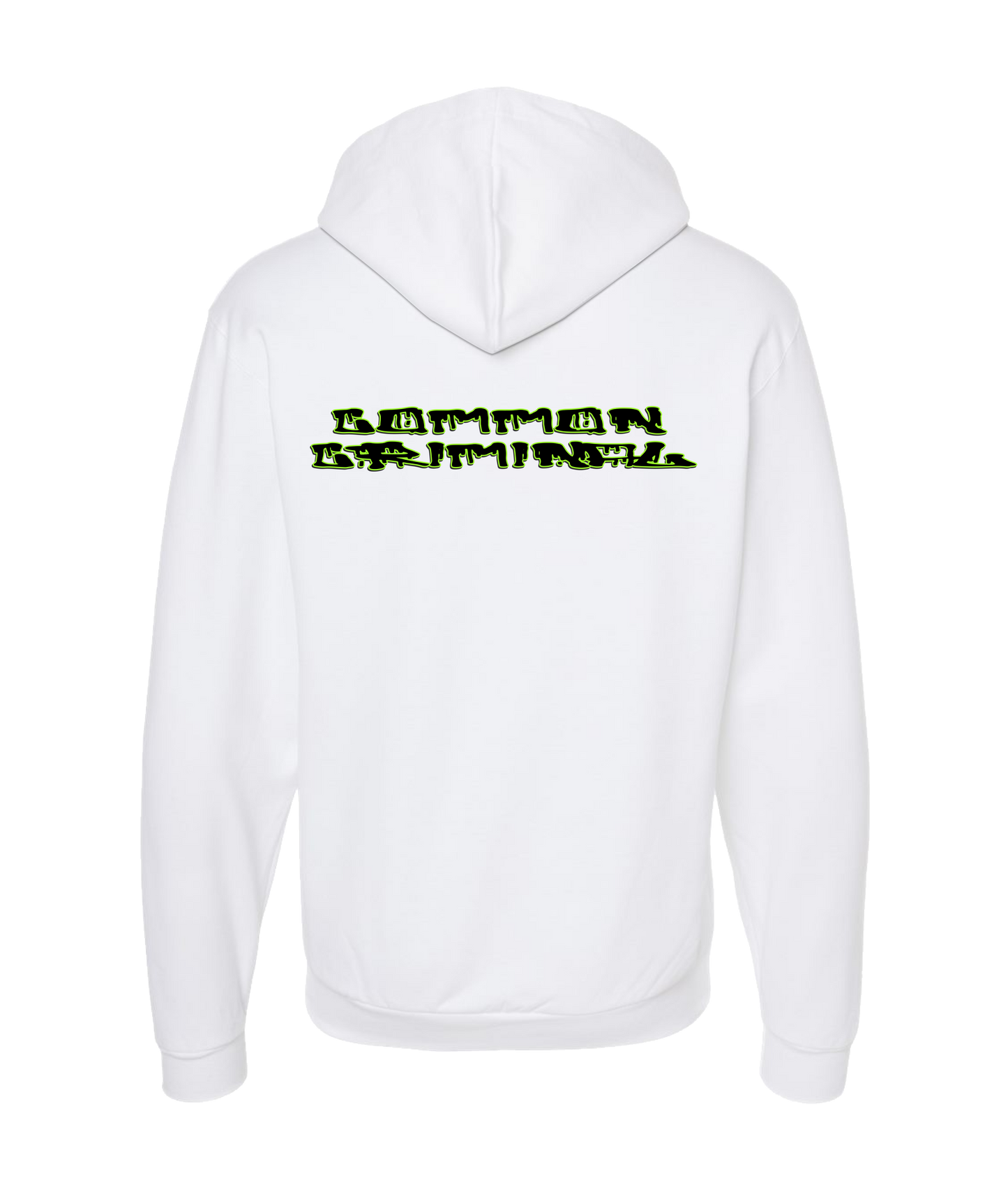 Common Criminal - LOGO 3 - White Zip Up Hoodie