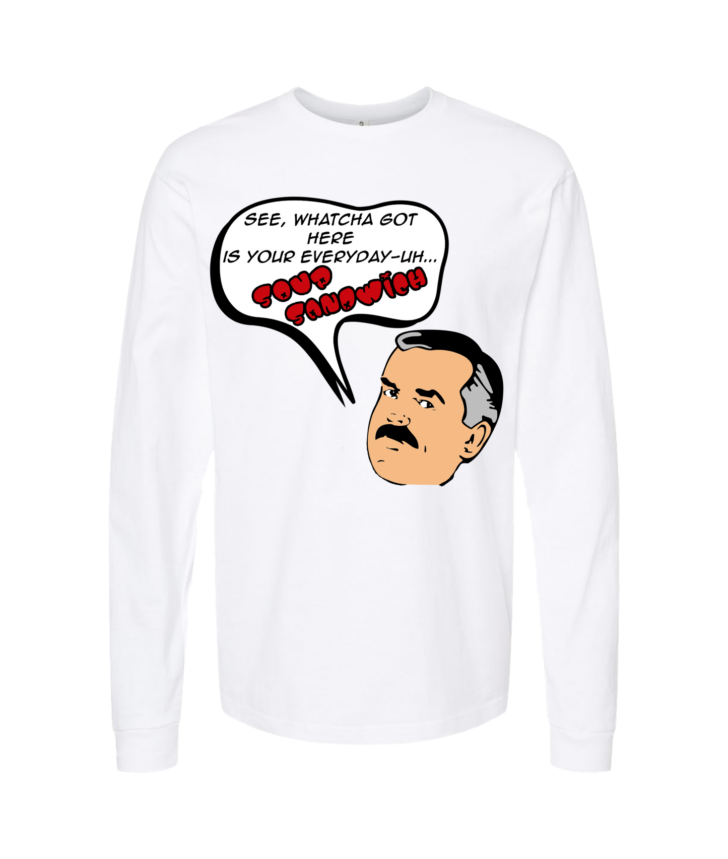 V-CCRTOP - Cliff Sandwich - White Long Sleeve T