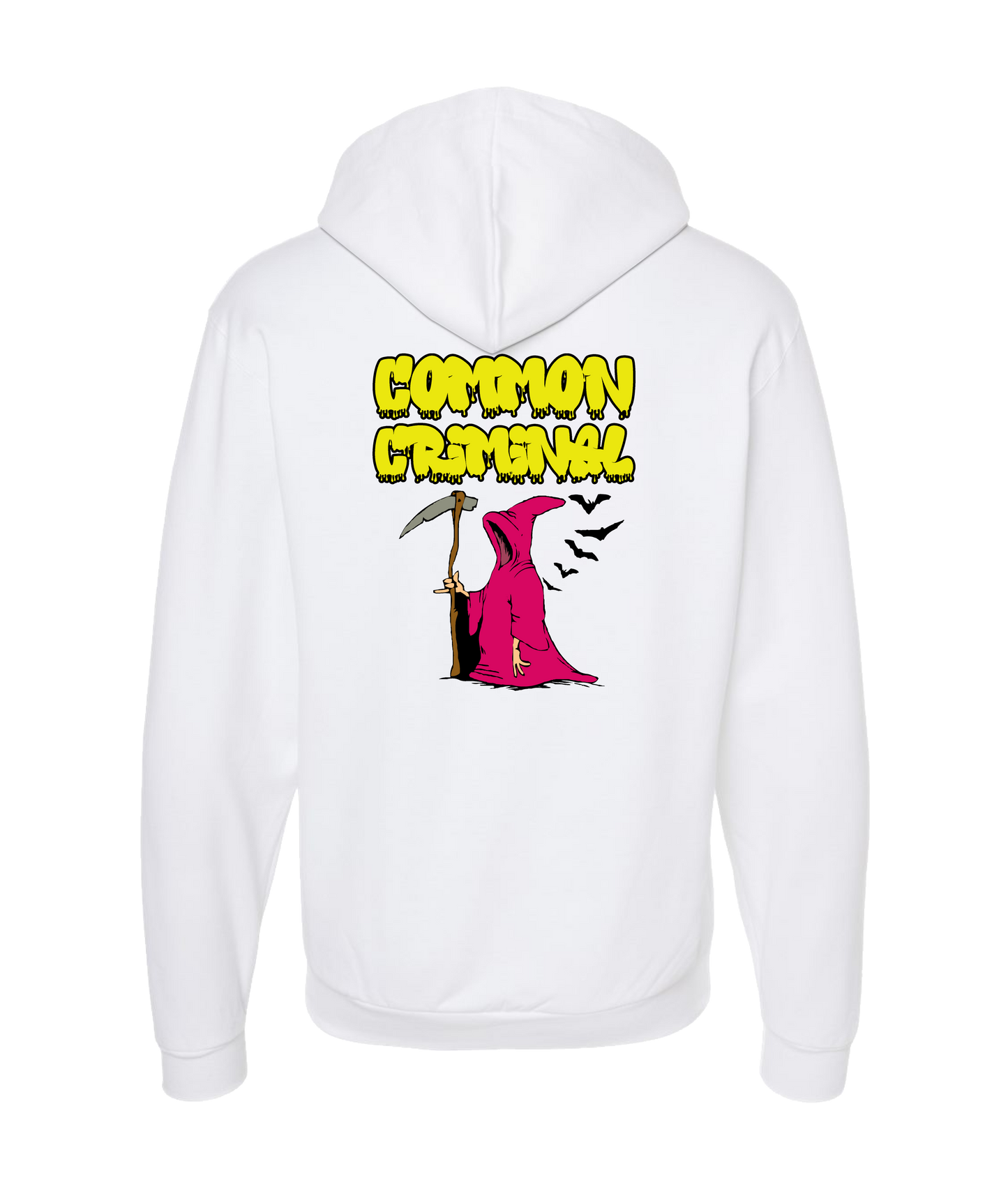 Common Criminal - Don't Fear The Reaper - White Zip Up Hoodie