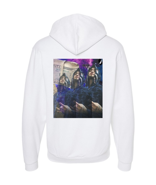 Clokey Da $mokey - DESIGN 1 - White Zip Up Hoodie