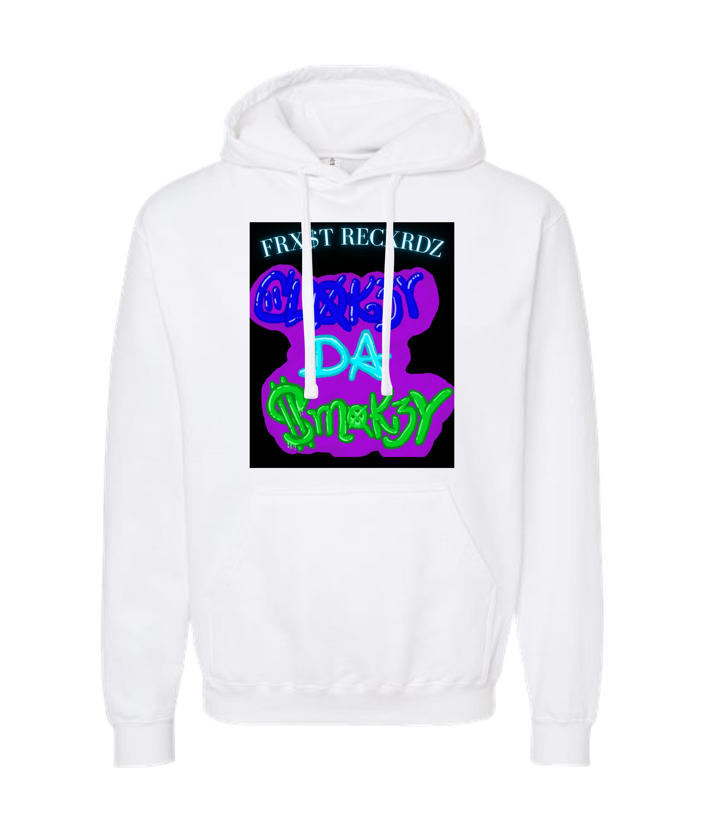 Clokey Da $mokey - DESIGN 2 - White Hoodie
