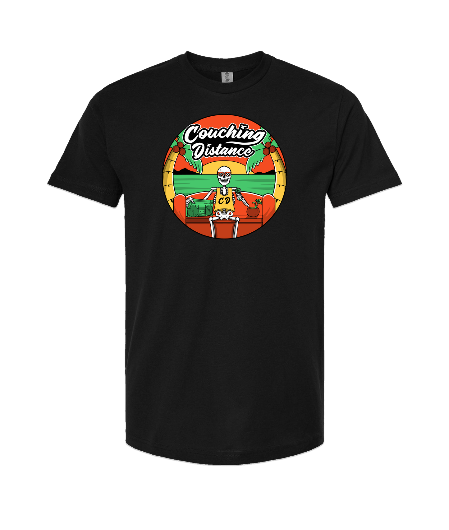Couching Distance - Chillin - Black T-Shirt