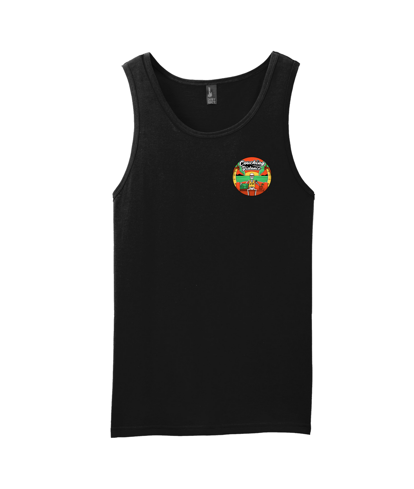 Couching Distance - Chillin - Black Tank Top