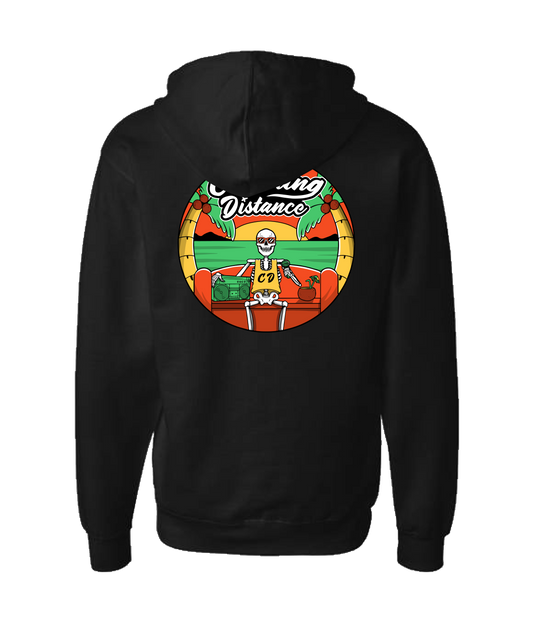 Couching Distance - Chillin - Black Zip Up Hoodie