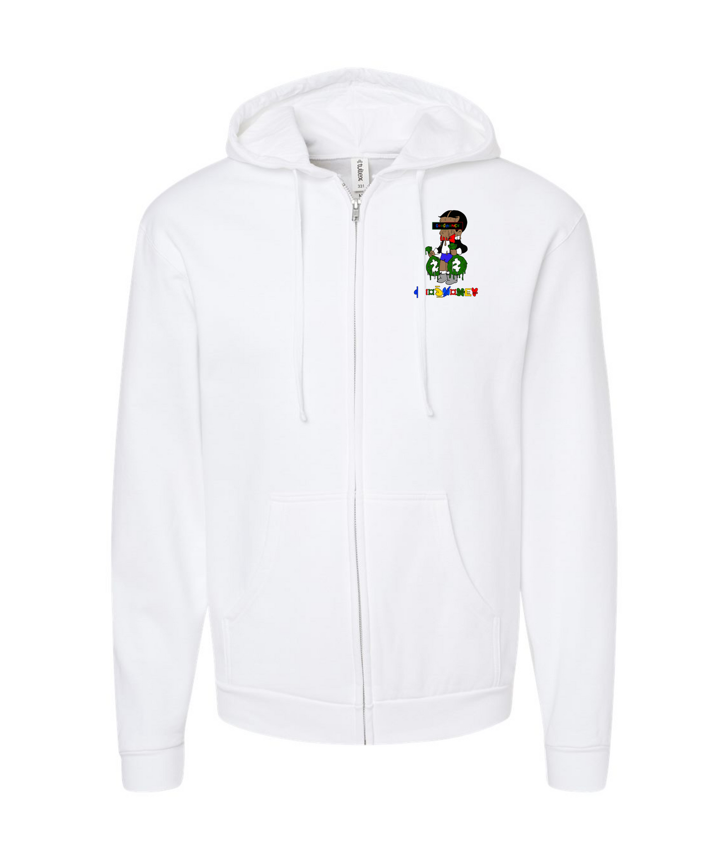 Cardo Grandz - Goodmoney - White Zip Hoodie