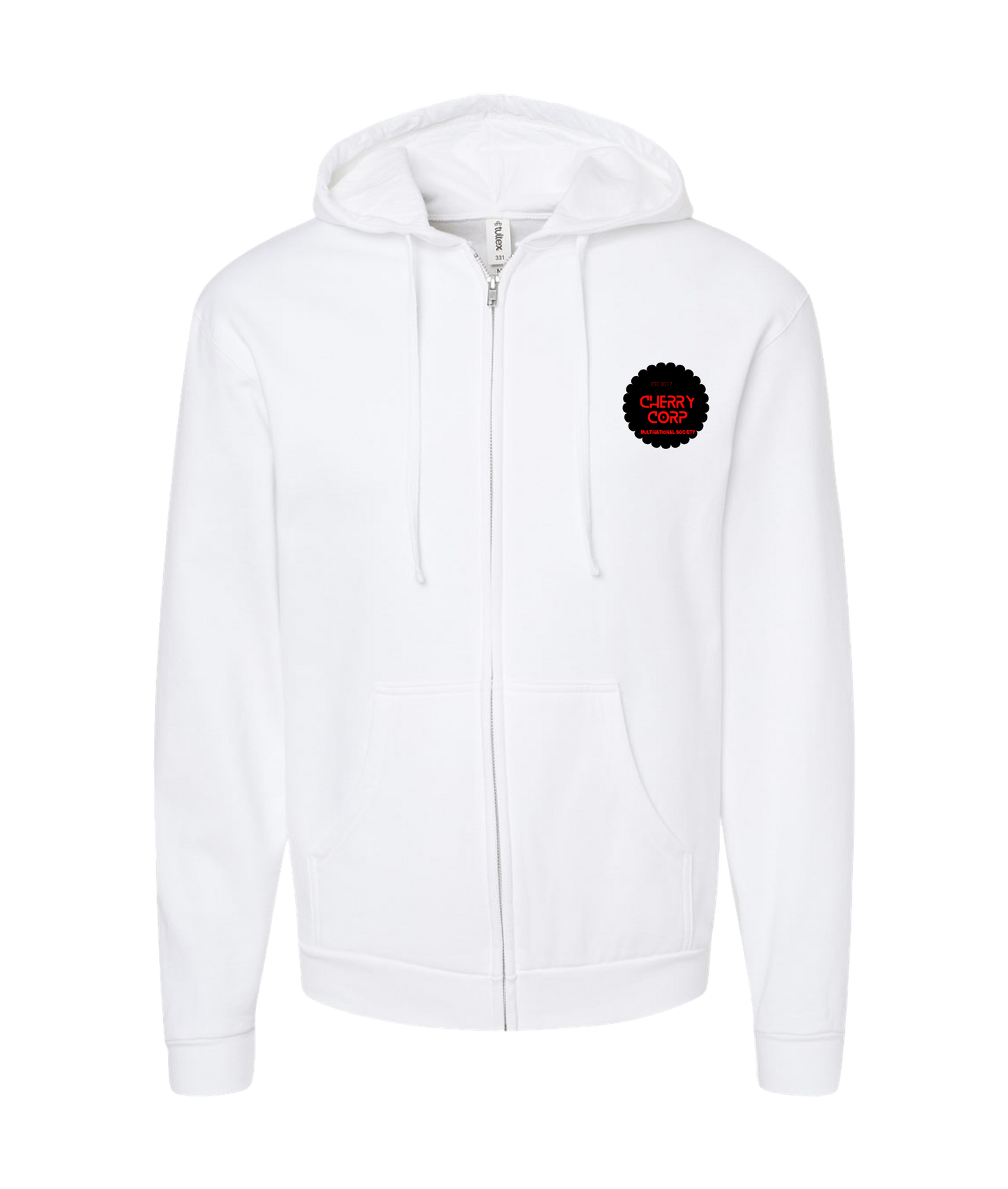 Cherrycorp - MS - White Zip Up Hoodie