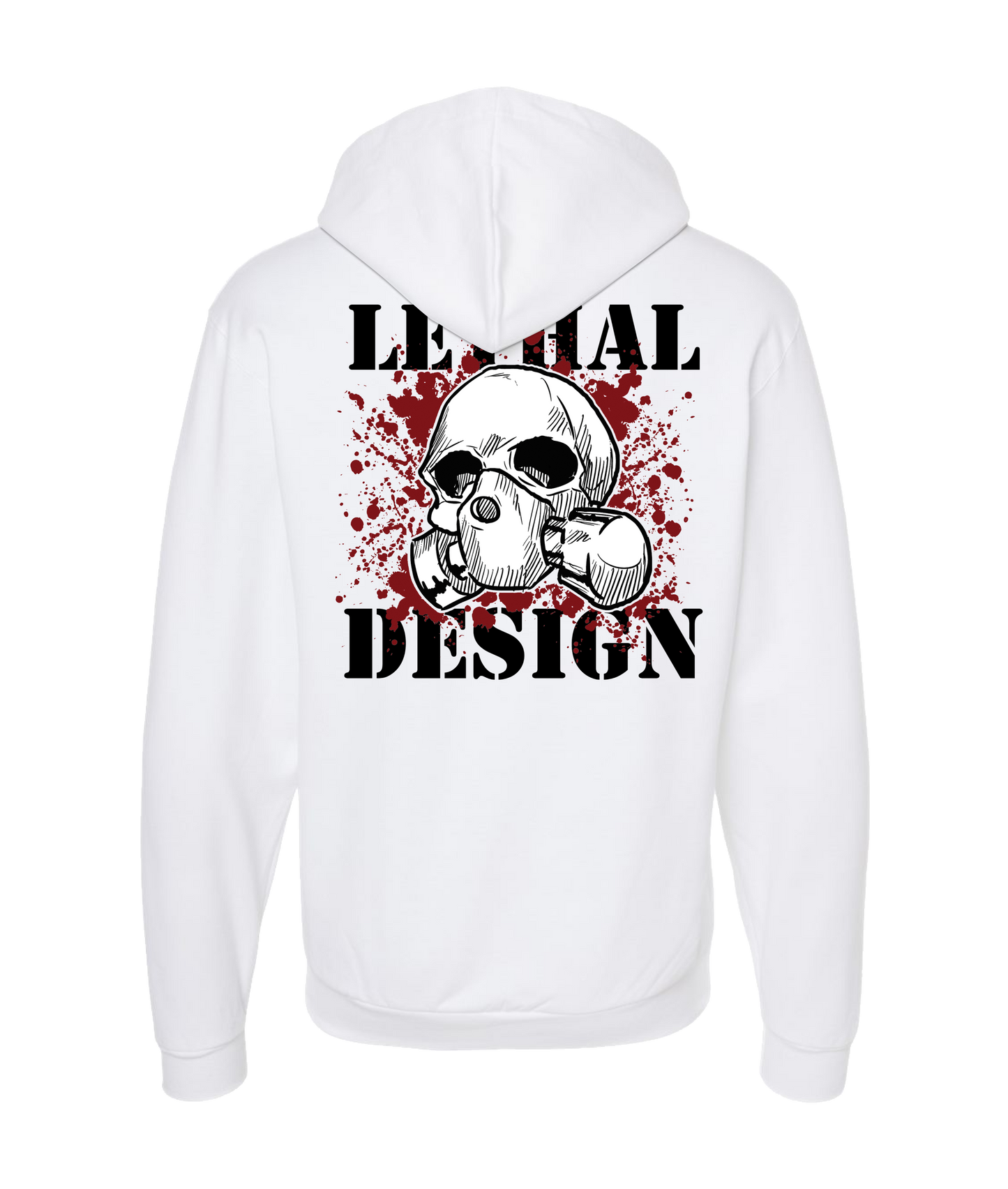 V-CMSTOP - LETHAL DESIGN - White Zip Up Hoodie
