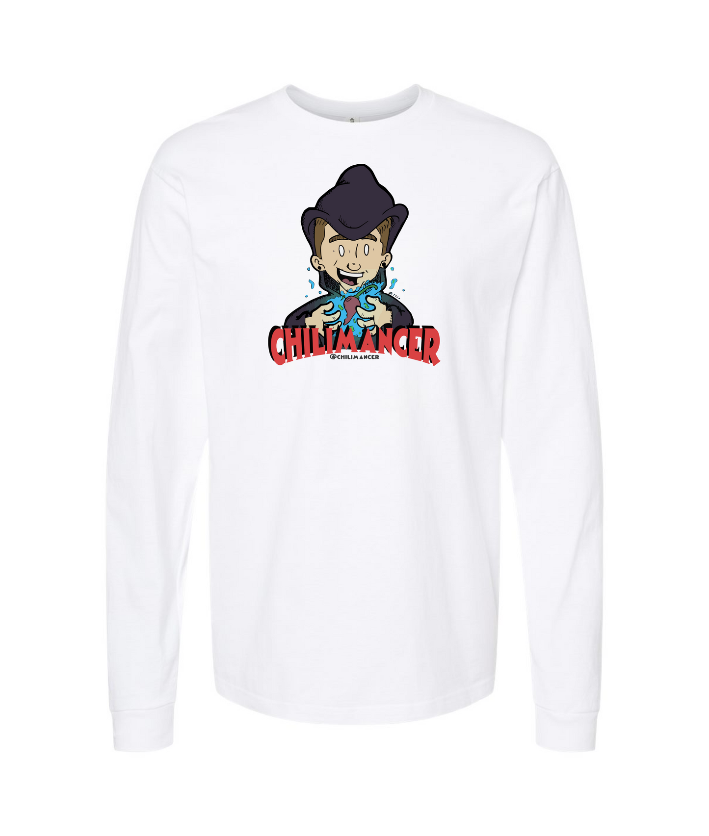 Chilimancer - Chili Eater - White Long Sleeve T