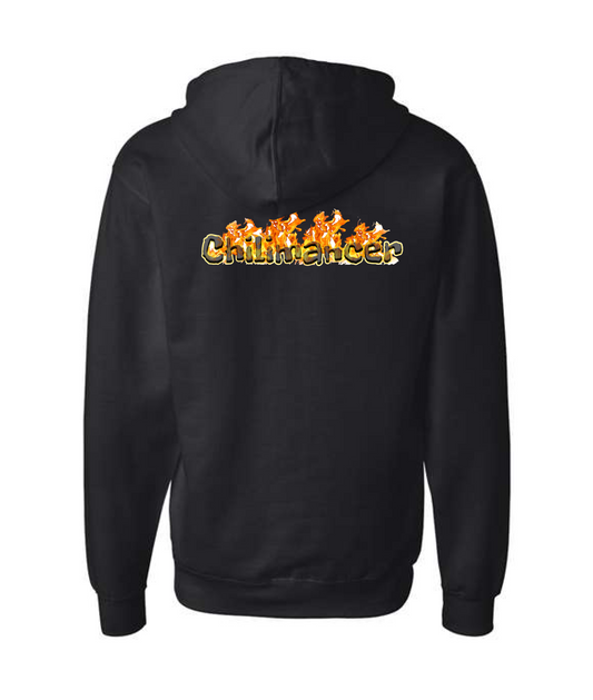 Chilimancer - Logo on Fire - Black Zip Hoodie