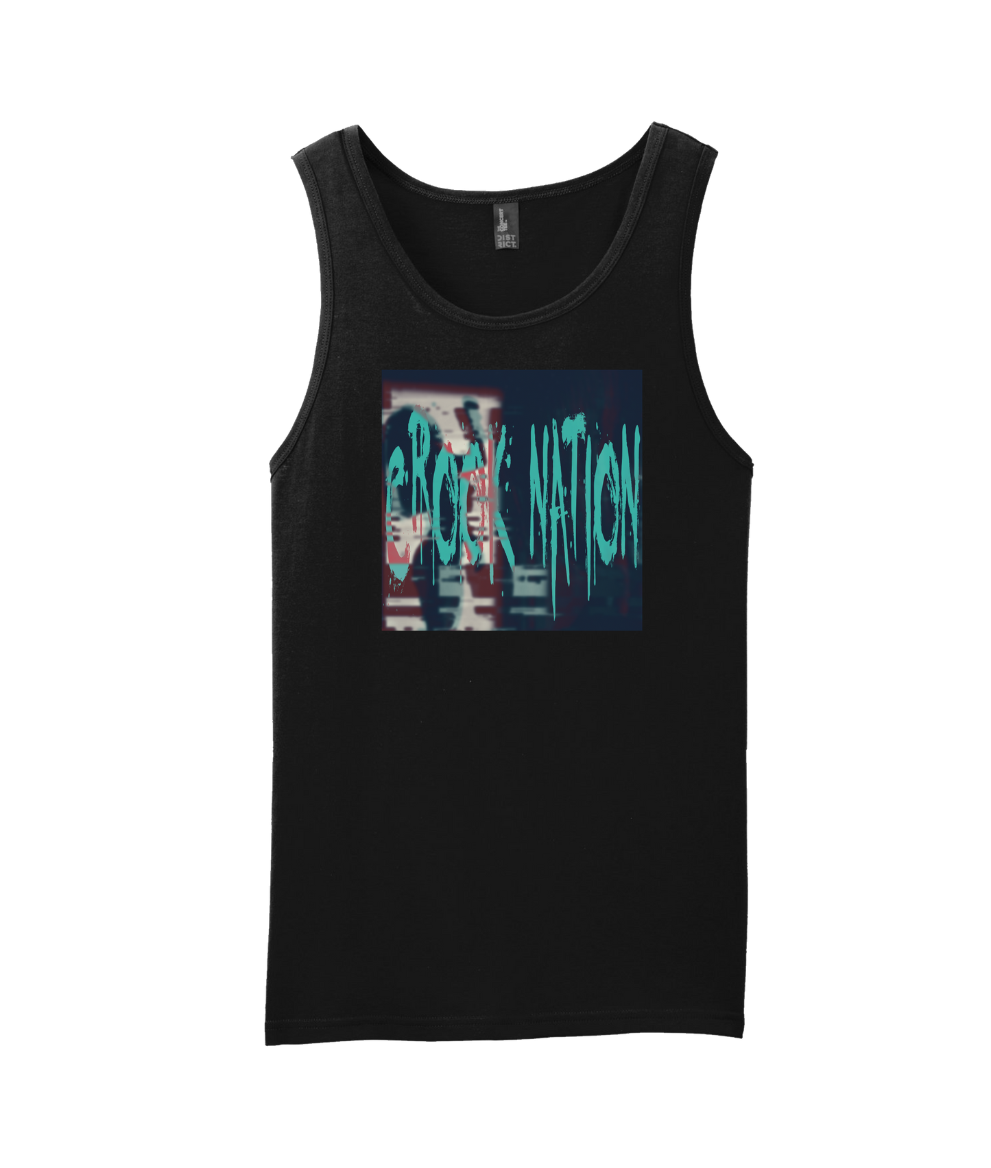 Crook Nation - Logo (Teal) - Black Tank Top