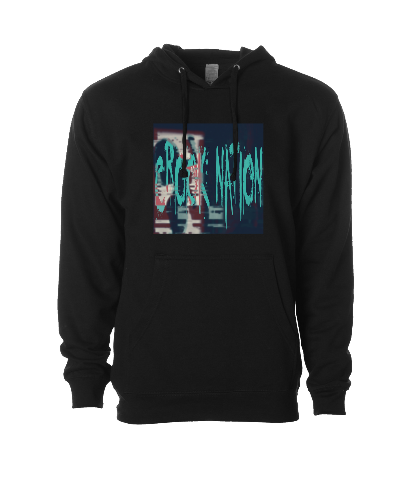 Crook Nation - Logo (Teal) - Black Hoodie
