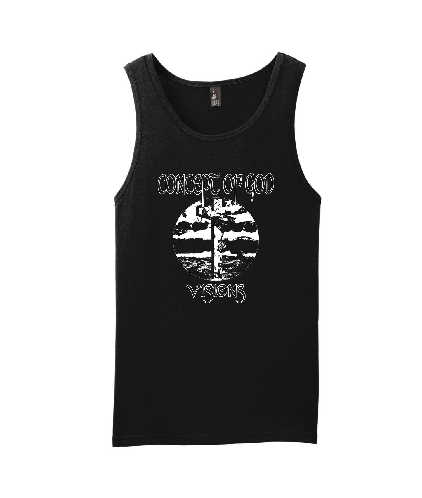 Concept of God - B&W Logo - Black Tank Top