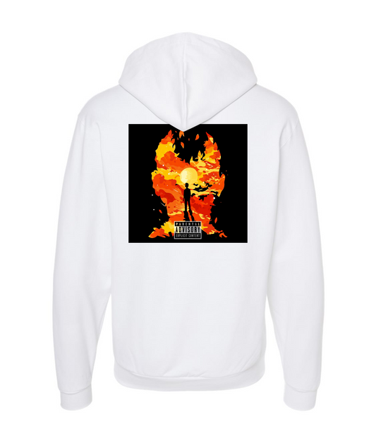 V-CON3TOP - Quote - White Zip Up Hoodie